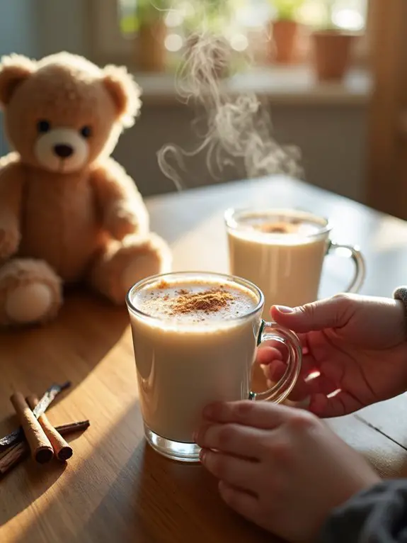 warm vanilla milk drink