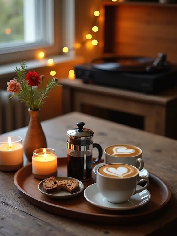 candlelit coffee date night
