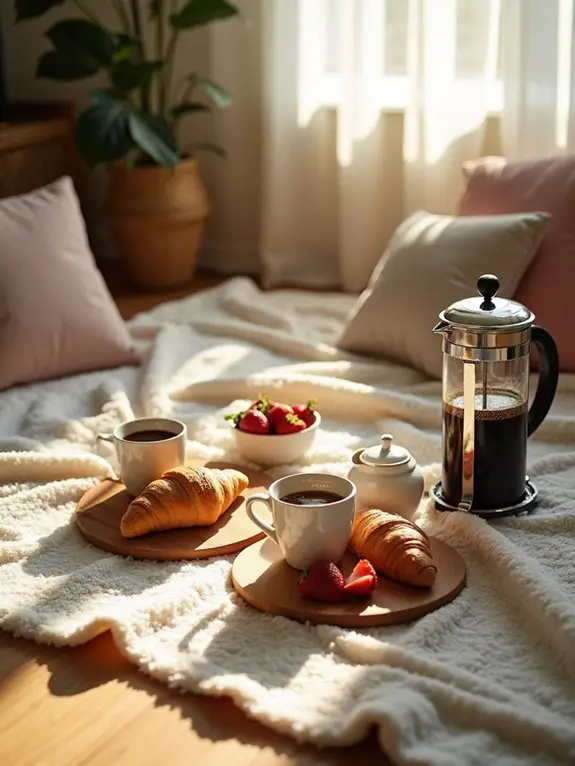 cozy indoor coffee date