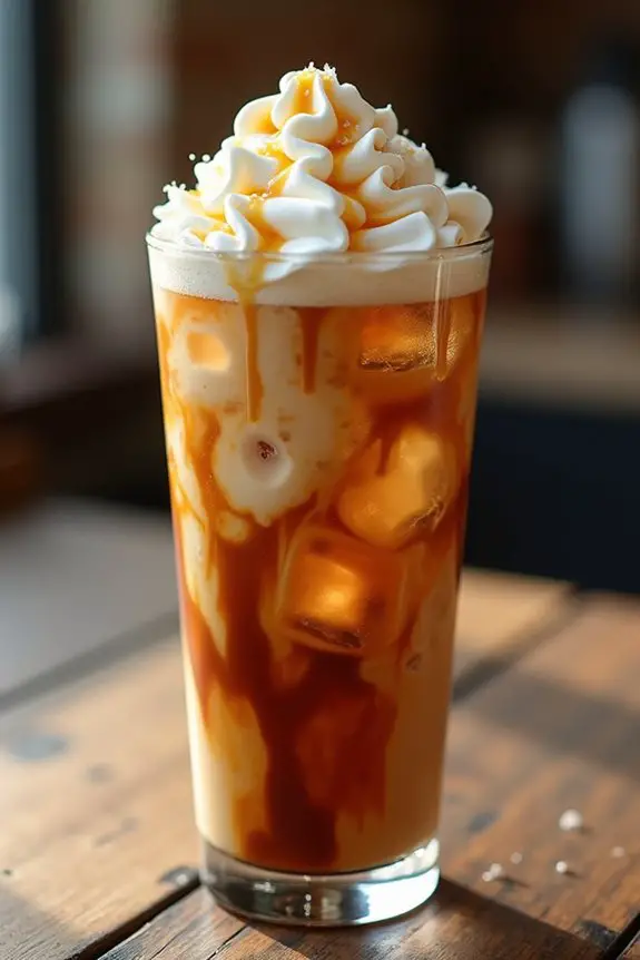 customizable caramel coffee drink