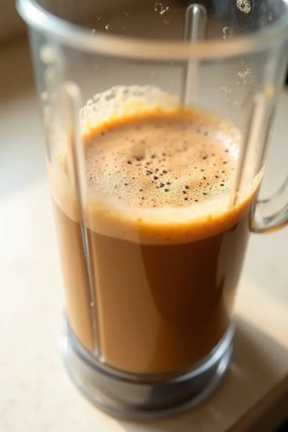 frothy coffee foam creation
