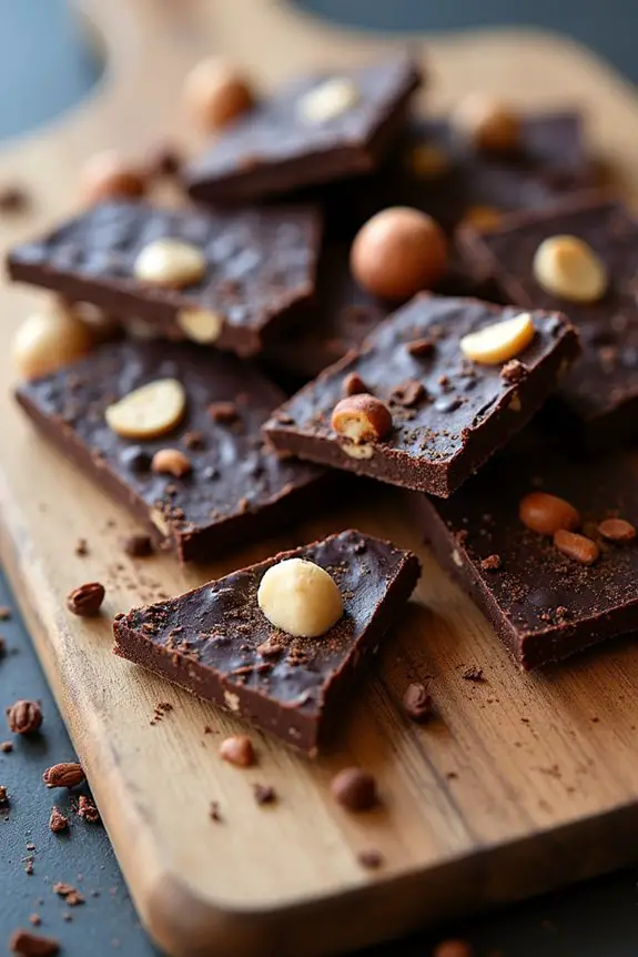 espresso infused chocolate bark